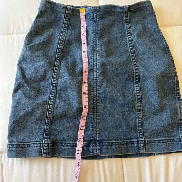 Free People Modern Femme Denim Mini Skirt Size 0 - Picture 5 of 7